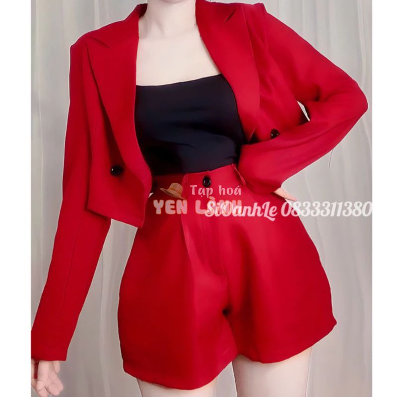 S122 – Set vest lửng tay dài quần ngắn