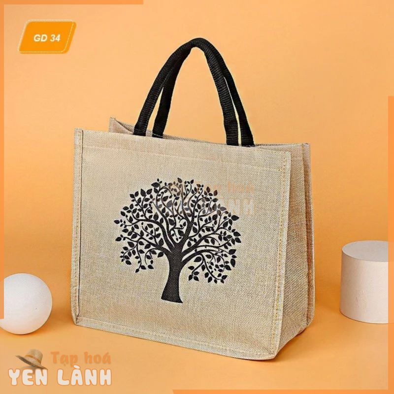 Túi vải canvas, cói vintage du lịch, Tui xách đồ đi biển GD34 – Shop bốn mùa