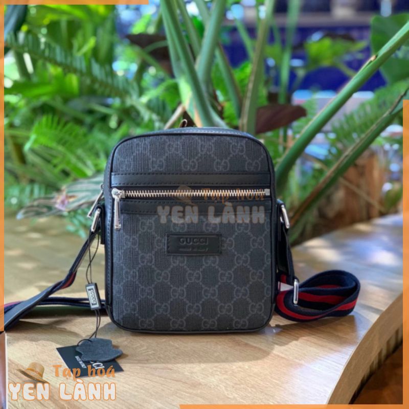 [ Luxury Shop ] Túi đeo chéo Gucci GG Supreme Monogram Canvas Đen LA on web fullbox bill thẻ