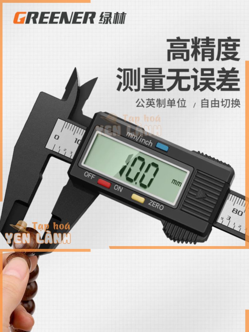 Rừng Xanh Điện Tử Màn Hình Hiển Thị Kỹ Thuật Số Vernier Caliper Độ Chính Xác Cao Nhỏ Trang Sức Wenwan Vòng Tay Ngọc Đo Dầu Tiêu Chuẩn Edge Caliper