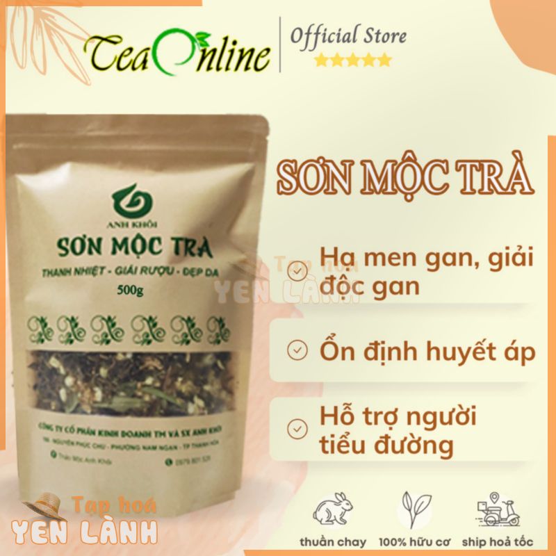 Trà Sơn Mộc Trà Túi 500g, Thảo Mộc Thanh Nhiệt, Giải Độc Mát Gan, Giữ Dáng Đẹp Da