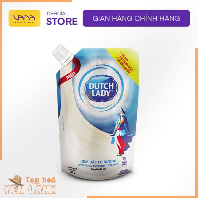 SỮA ĐẶC CÓ ĐƯỜNG DẠNG TÚI BỊCH CÔ GÁI HÀ LAN DUTCH LADY 560G KEM ĐẶC