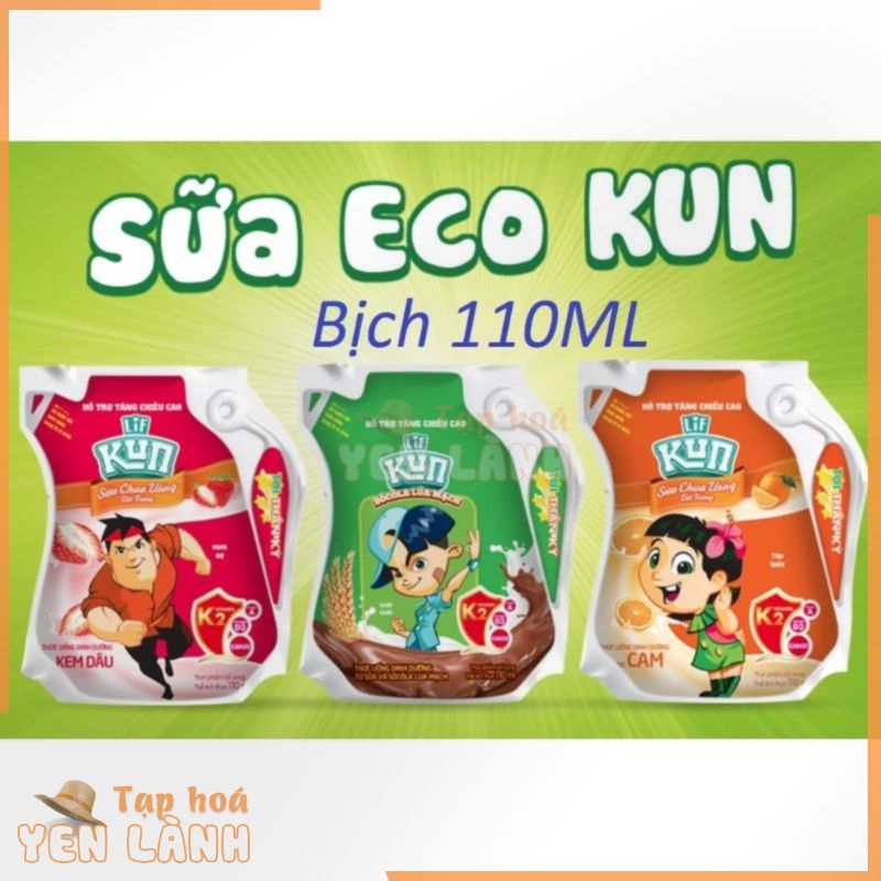 Sữa trái cây Kun túi thần ky (01 túi 110ml)