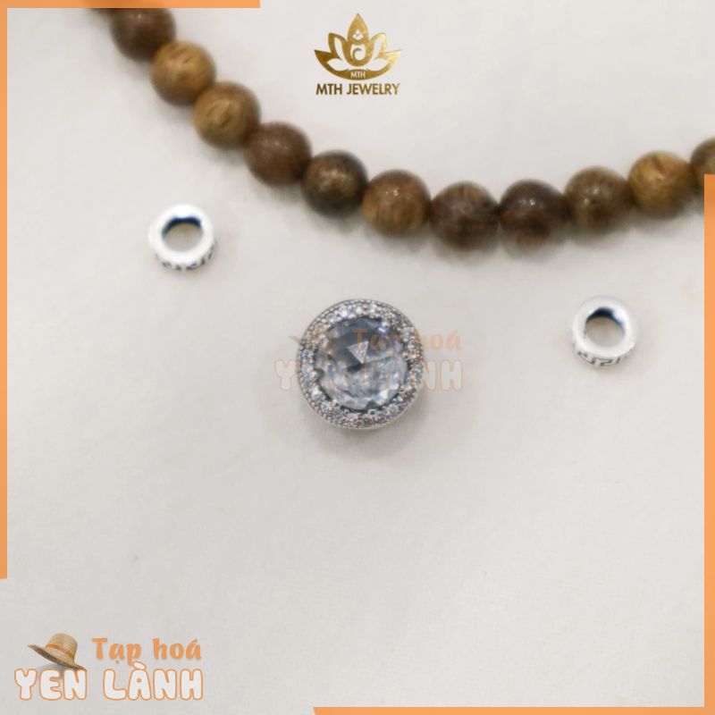 Vòng Tay MTH JEWELRY Trầm Hương Tự Nhiên 108 Hạt Mix Charm Bạc (Trắng Sữa) Phong Thủy – Theo Mệnh – Hợp Mệnh