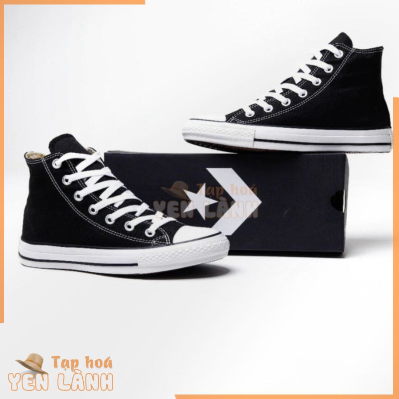 Giày đi học black Convers all star màu đen nam nữ / Giày cao cổ điển Allstar / Giày bốt tất cả các ngôi sao mát mẻ