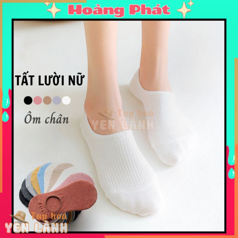 Tất Nữ Cổ Ngắn, Tất Lười Đi Giày Búp Bê – Vớ Nửa Bàn Chân Nhiều Màu Phù Hợp Đi Mùa Hè Thoáng Khí Chống Hôi Chân