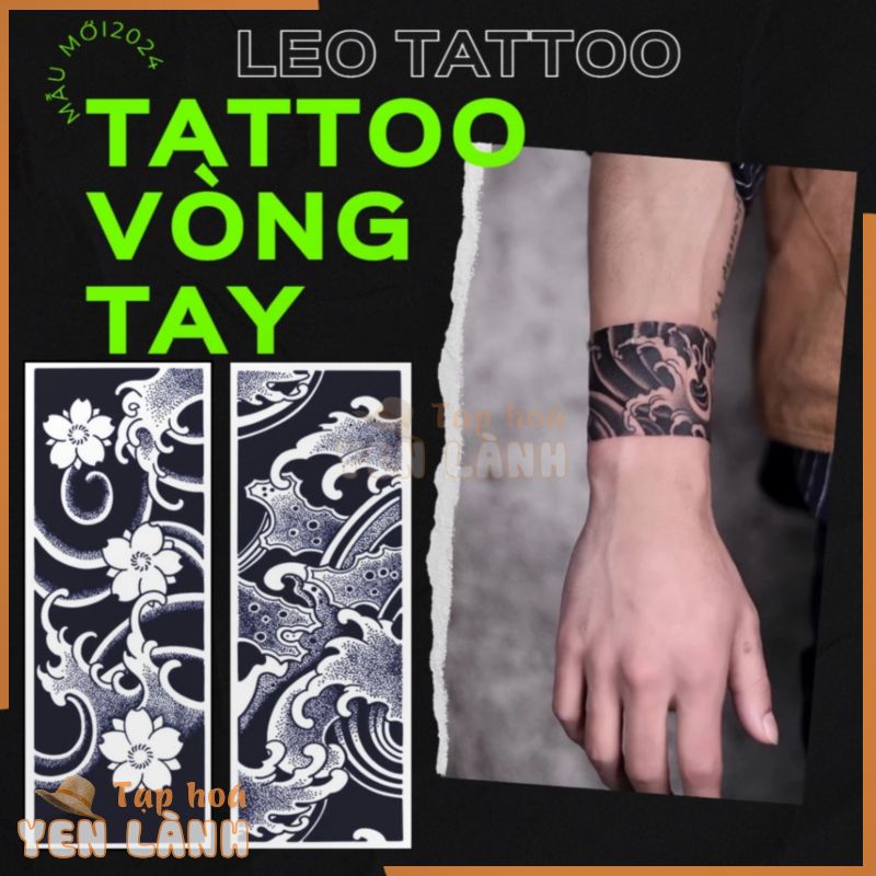 Hình Xăm Dán Vòng Tay Maori, Nhật Cổ 15 Ngày – LEO TATTOO