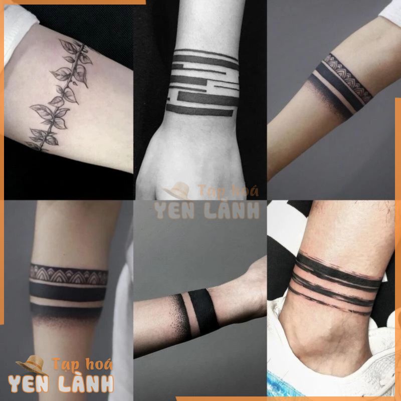 【SIYA Magic Tattoo】hình xăm 15 ngày Tạm Thời Sticker Vòng Tay Băng Tay Hình Xăm