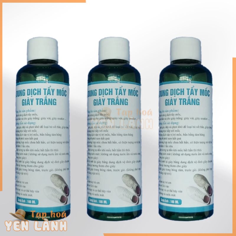 Dung Dịch Tẩy Mốc Giày, Tẩy Vết Mực, Tẩy Ố Bẩn Giày Vải Trắng Chuyên Dụng 100 ML