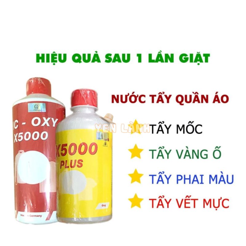 Thuốc tẩy, nước tẩy trắng, tẩy mốc, vết ố quần áo, chăn ga… – Tẩy trắng quần áo X5000