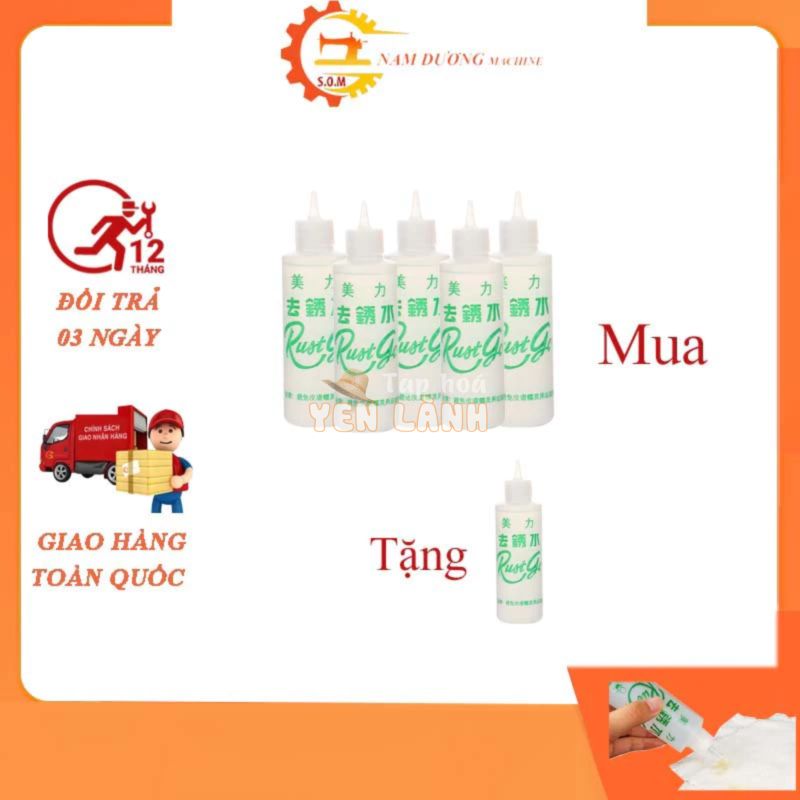 [MUA 5 TẶNG 1] Chất tẩy rỉ sét trên vải quần áo rust go- tẩy vết rỉ sét trên quần áo trắng, áo thun, áo màu trong vòng 1