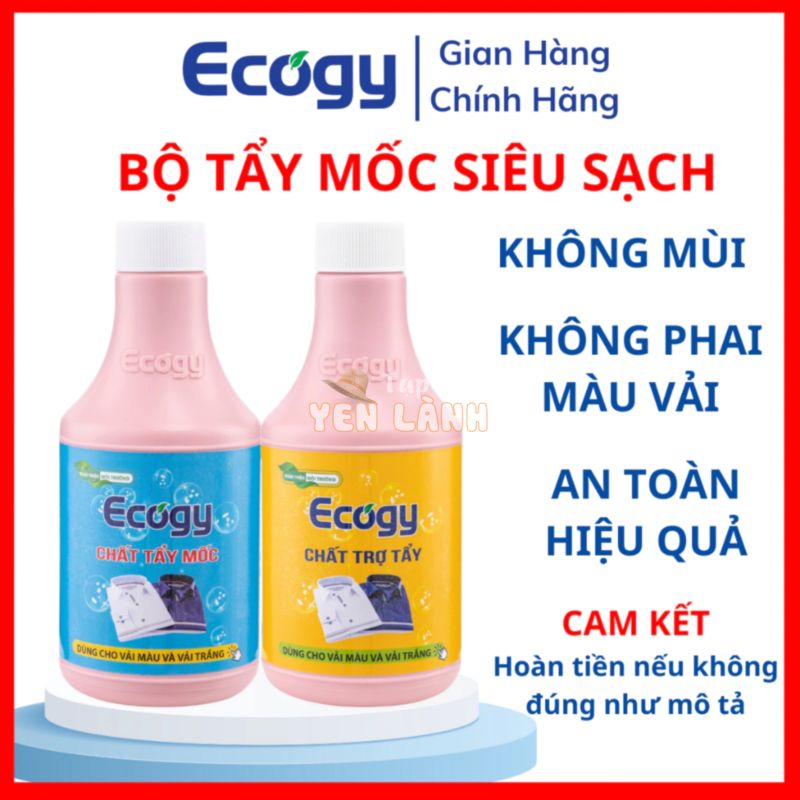 Tẩy mốc siêu sạch Ecogy tẩy sạch mốc,thâm kim,vết két mồ hôi,dầu mỡ từ đồ ăn,vết máu, trên cả quần áo màu và trắng-MKS79