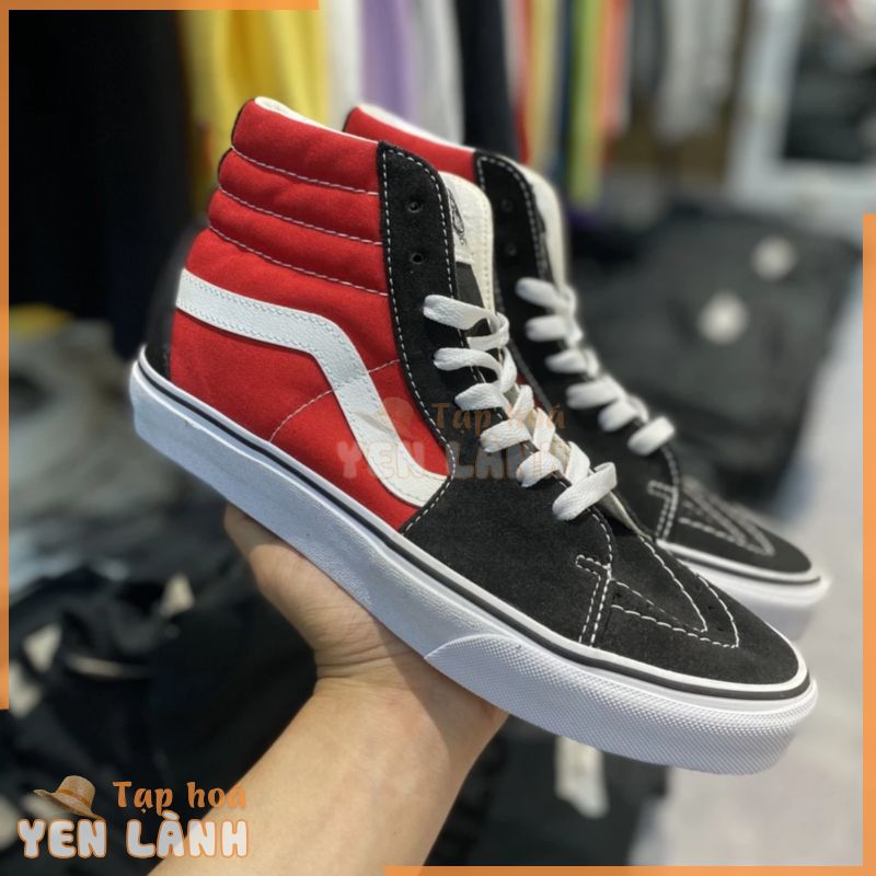 ( ́   ̃ ) Giày VANS SK8 Bred Black/Red – (Giày có tem – box ko tem)