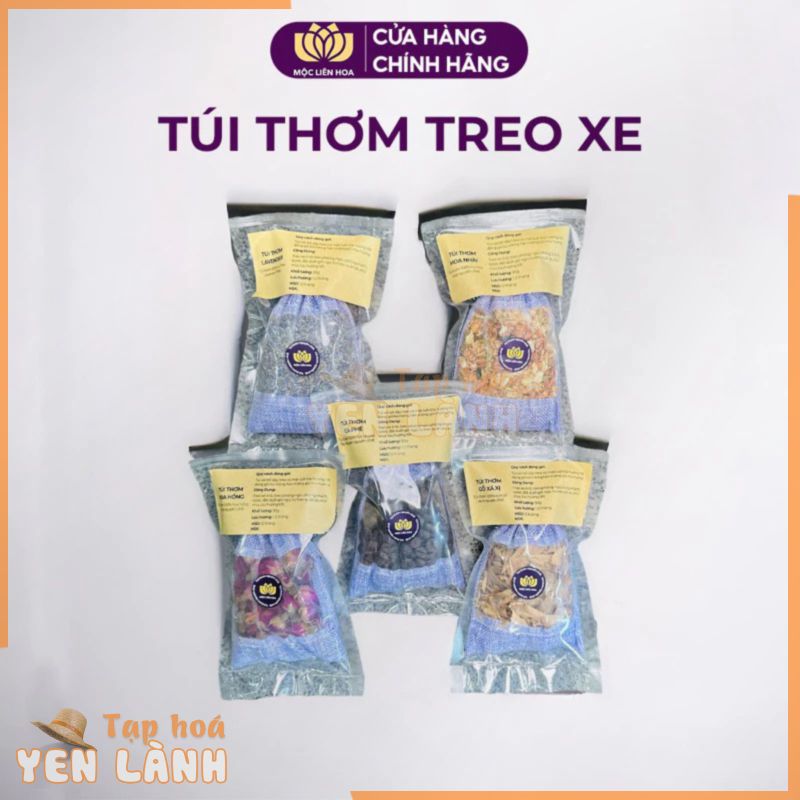 Túi Thơm Treo Xe Mộc Liên Hoa – Thảo mộc nguyên chất khử mùi ô tô, phòng khách phòng ngủ toilet treo tủ quần áonhiều mùi