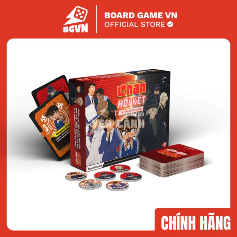 Bộ trò chơi Thám tử lừng danh Conan – Hồi Kết – kèm bộ Hồ sơ 25 nhân vật cực chất – Board Game VN