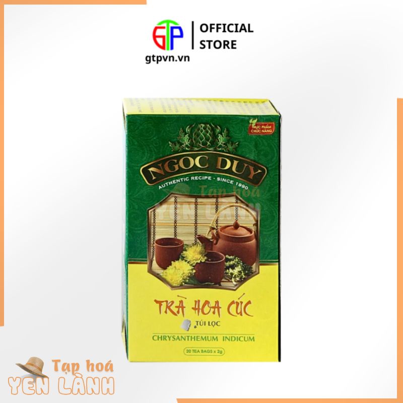 Trà hoa cúc – Ngọc Duy – hỗ trợ mất ngủ & tốt cho sức khoẻ (20 túi lọc/hộp)