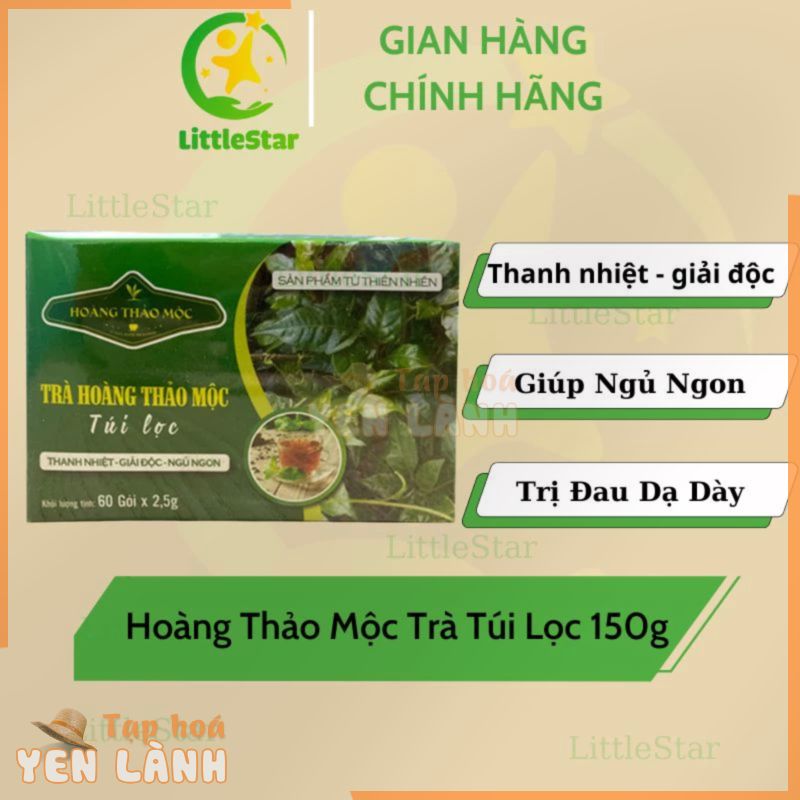 Trà Hoàng Thảo Mộc Túi Lọc 150g (60 gói) Tiện Lợi Giúp Thanh Lọc Cơ Thể , Mát Gan