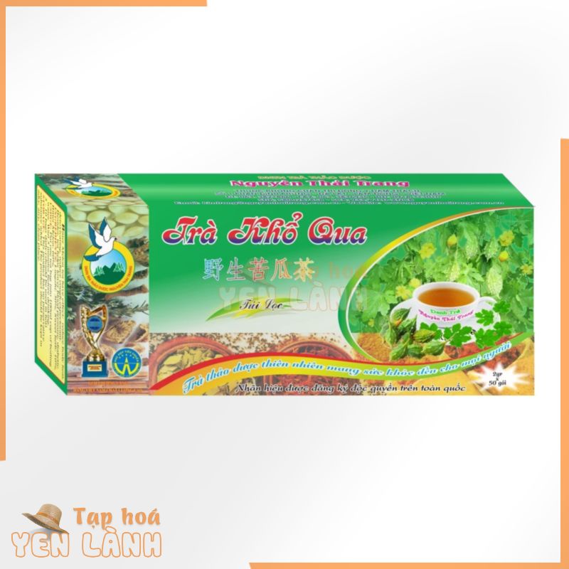 Trà Khổ Qua – Hỗ Trợ Giảm Mỡ Máu, Tiểu Đường (Hôp 50 Túi Lọc X 2g) – Nguyên Thái Trang – Thảo Dược Thiên Nhiên