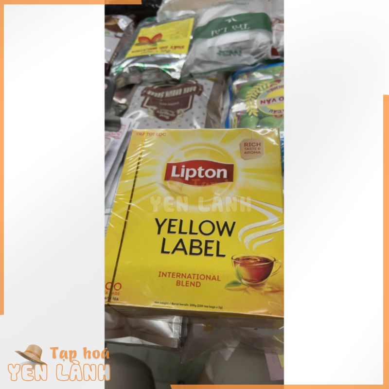 Trà Lipton Yellow Label Hộp 100 túi lọc – HÀNG CHÍNH HÃNG | TỔNG KHO NGUYÊN LIỆU GIÁ SỈ