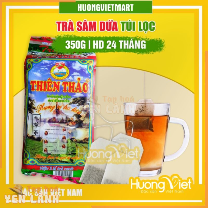 Trà sâm dứa túi lọc Thiên Thảo, trà túi lọc Đà lạt chuyên dùng pha trà đá, hương vị trà tiên 350g