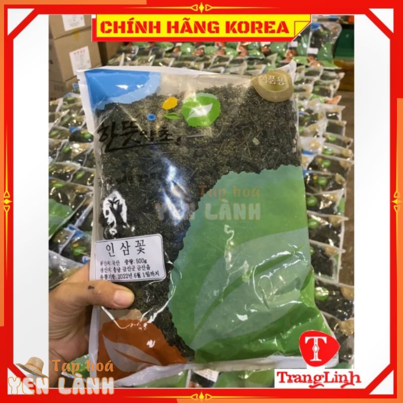 Trà hoa sâm hàn quốc, túi 0,5kg – Trà sâm khô chính hãng – Giảm stress, thanh lọc cơ thể – tranglinhkorea