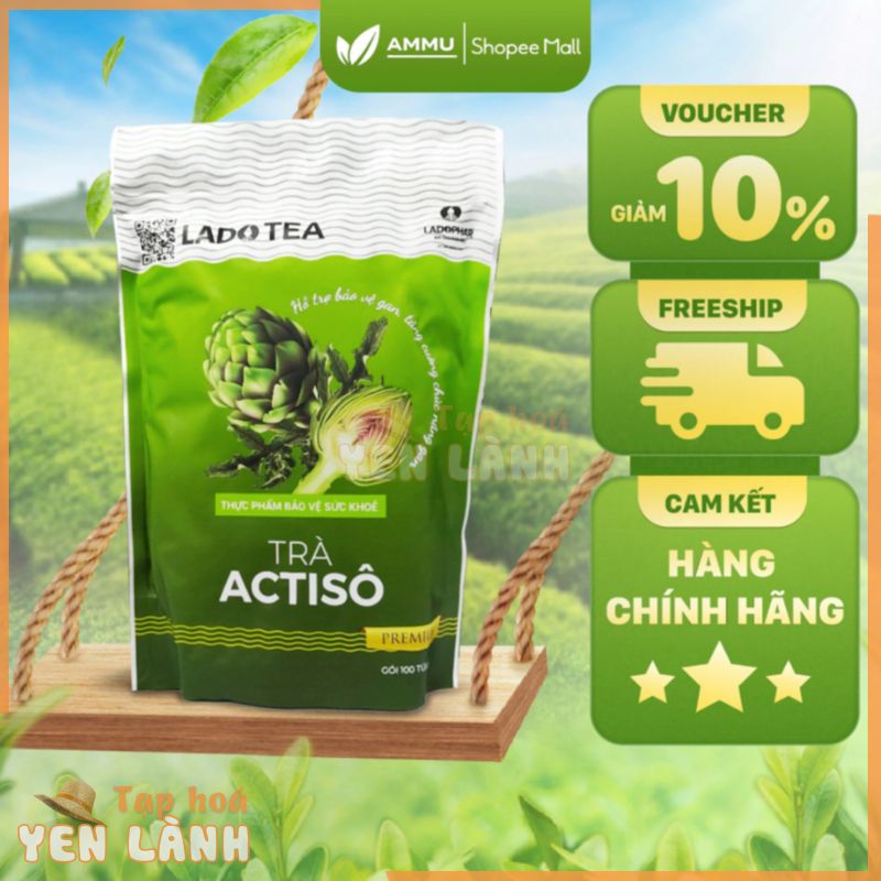 Trà Atiso túi lọc LADOPHAR thảo mộc giải độc thanh lọc cơ thể tăng cường chức năng gan Lado Tea