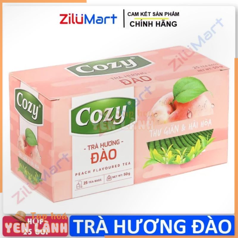 Trà Cozy hương đào (25 gói x 2g) loại 50g