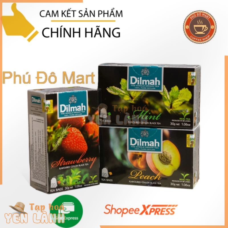 (Date : 02/2026) – Trà Dilmah Túi Lọc Vị Hương Dâu, Đào, Bạc Hà, Táo