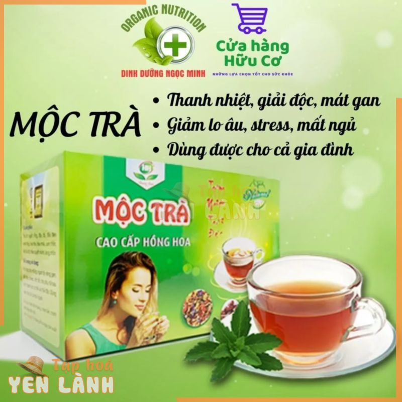 Trà thảo mộc Hồng Hoa organic care – 17 vị thảo mộc cao cấp – Giảm stress, lo âu, mất ngủ (hộp 15 túi lọc)