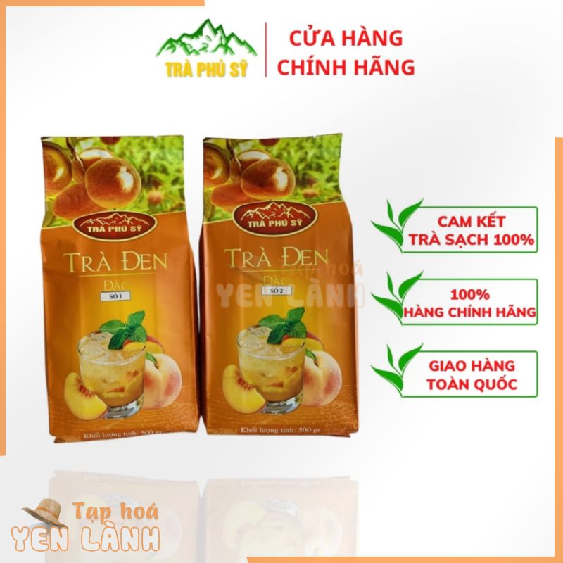 Trà Đen Hương Đào Túi Lọc ( Gói 500gr ) 95% Trà Olong Ủ Men Hương Thảo Mộc