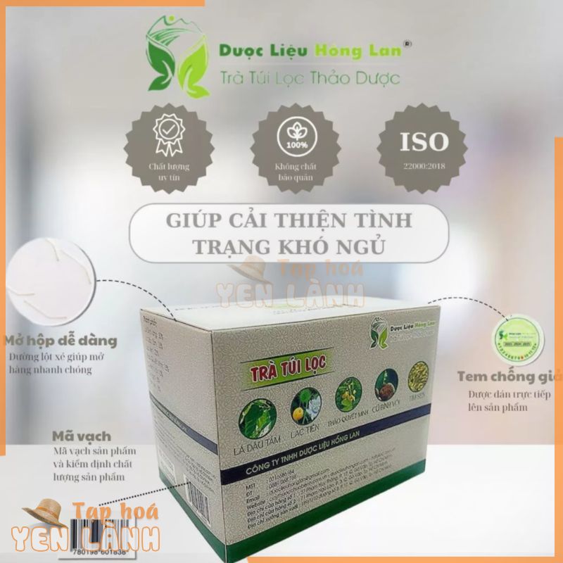 Trà Túi Lọc Hỗ trợ điều trị mất ngủ – An Thần 60g (20gói x 3g) dưỡng tâm, an thần, giúp dễ ngủ, ngủ ngon, ngủ sâu