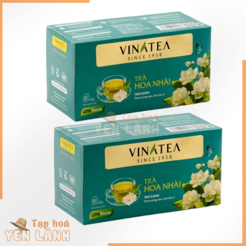 Combo 02 hộp trà thảo mộc túi lọc hoa nhài Vinatea 50g