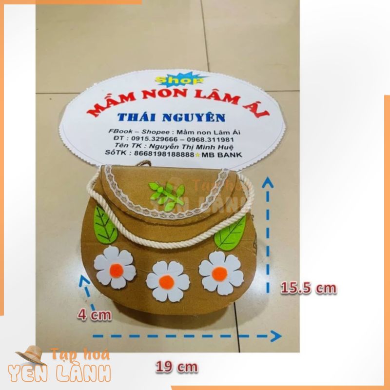 Đồ chơi STEAM trang trí Túi xách Bằng Bìa Carton mầm non