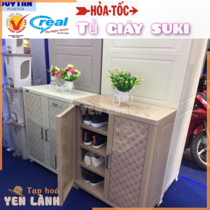 { Tổng kho giá rẻ }Tủ Giày Suki – Màu Giả Gỗ – Nhựa Duy Tân