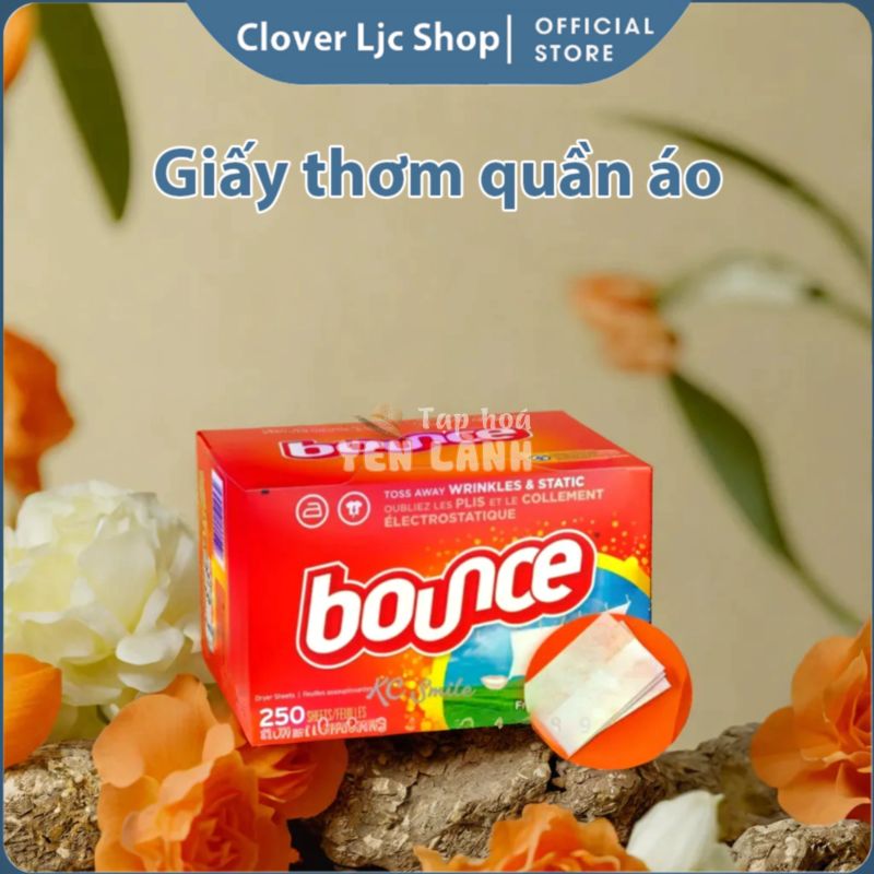 Giấy thơm quần áo Bounce chính hãng hàng nhập Mỹ – Làm mềm vải và thơm tủ quần áo, khử mùi ẩm mốc