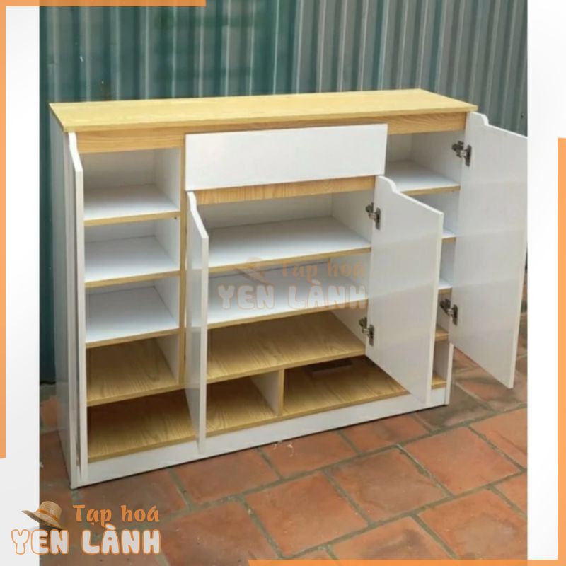 Tủ Giày Dép Gỗ MDF Việt Nam Xuất Khẩu Cao Cấp, Tủ Giầy Dép Phối Màu Nhiều Ngăn To Cao Rộng Rãi Đủ Dùng Cho Đại Gia Đình