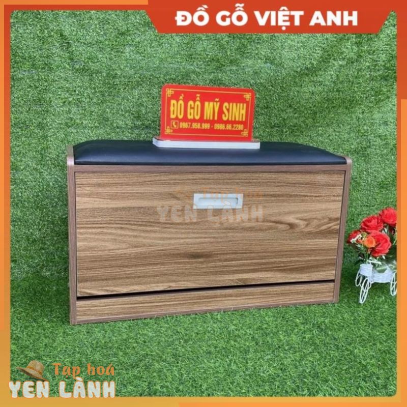 Tủ để giày dép ghế ngồi thông minh đôn ngồi gỗ mdf, Đồ gỗ VIỆT ANH nội thất gia đình cao cấp