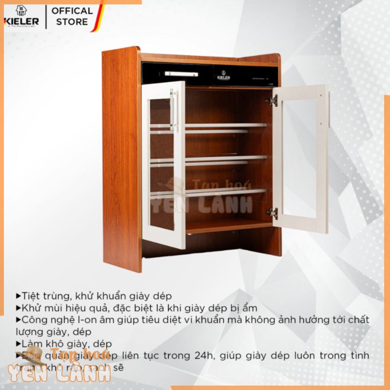 Tủ đựng giày KL-TG850 làm khô tự động 24 giờ liên tục luôn trong tình trạng khô ráo, sạch sẽ, khử mùi cho giày dép