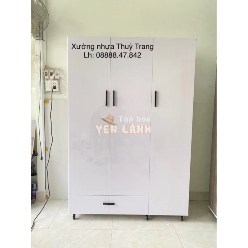 Tủ quần áo, tủ nhựa đài loan 3 thanh treo, 180x125cm Tphcm-Bình Dương