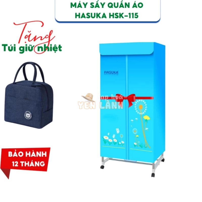 Tủ sấy quần áo Hasuka HSK-115 Nhật Bản,Khử khuẩn kháng mùi,Dễ dàng đi chuyển làm khô NHANH- Bảo hành chính hãng 12 tháng