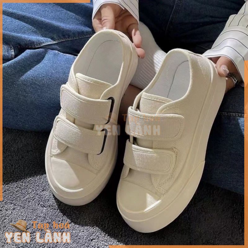 Giày vải canvas quai dán siêu xinh size 36,37 (ib shop tư vấn size)