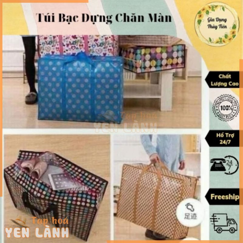 Set 3 túi bạc đựng chăn màn, quần áo 60cm-80cm (giao màu ngẫu nhiên)