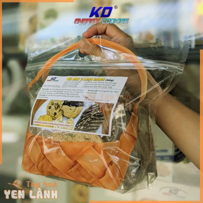 Bánh ăn kiêng túi mix 6 loại KD Shop, bánh quy hỗ trợ giảm cân 590g/ túi