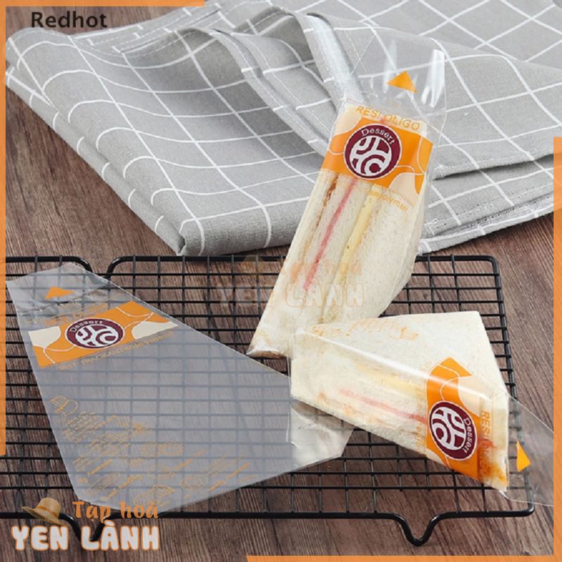 Cnabpc 100 Chiếc Dày Tam Giác Trong Suốt Bánh Mì Sandwich Túi Nướng Thực Phẩm Bọc Túi Bán