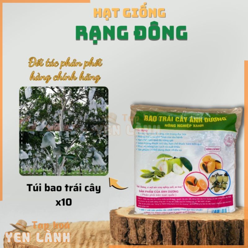 Túi Bọc Trái Cây (10 cái) – Túi bao trái cây vải không dệt, có dây rút, ngăn chặn côn trùng – Hạt giống Rạng Đông