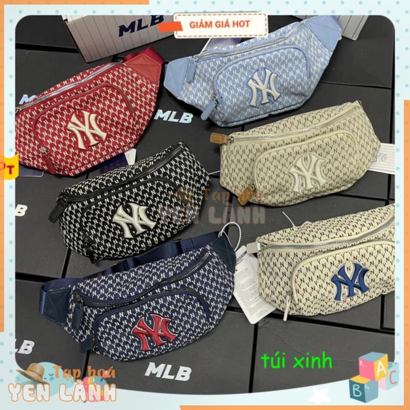 Túi Bao Tử đeo Chéo NY MLB mono Hàng Xuất full tag chất vải sịn phong Hàn Quốc