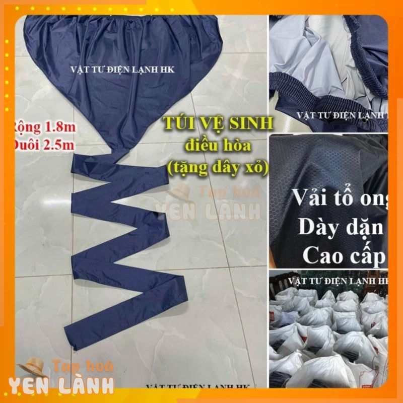 Túi vệ sinh hứng nước máy lạnh, điều hoà (tặng dây luồn) áo trùm bạt bảo dưỡng điều hòa Xịn