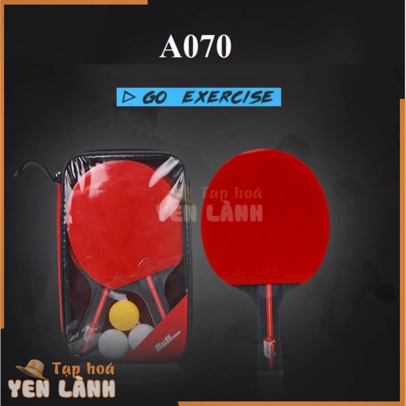 Vợt bóng bàn Boliprice – Laket bóng bàn thi đấu tiêu chuẩn – Bộ 2 vợt / 1 túi / 3 bóng cao cấp A070