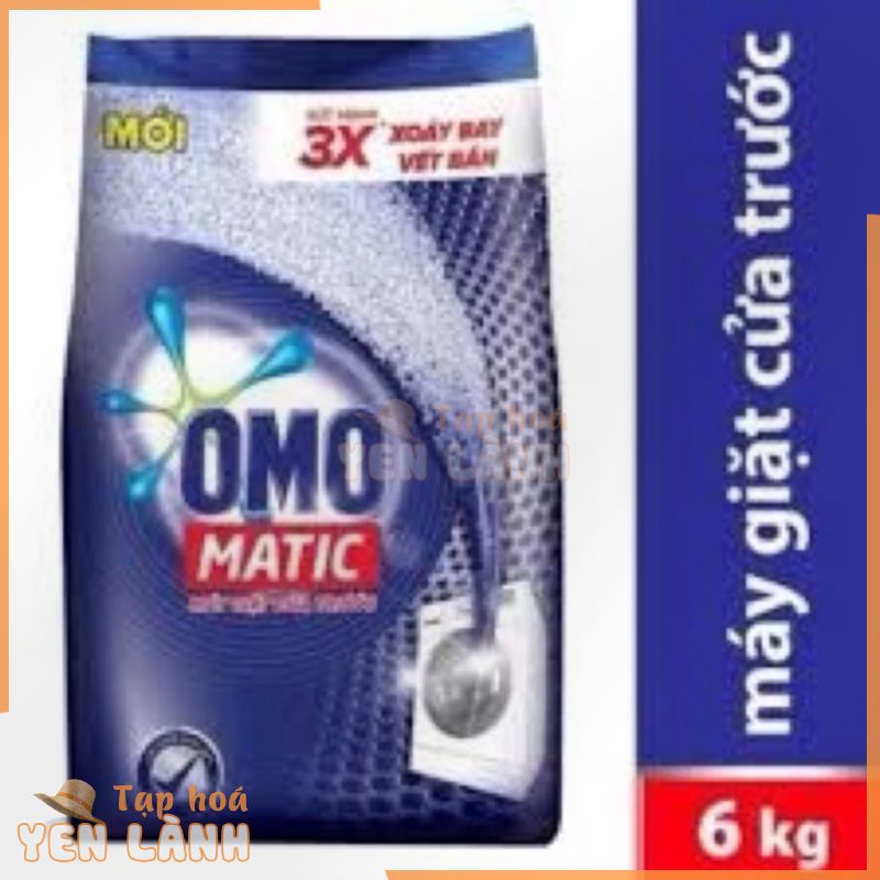 Bột Giặt OMO Matic cho máy giặt cửa trước túi 6kg ( mầu xanh)