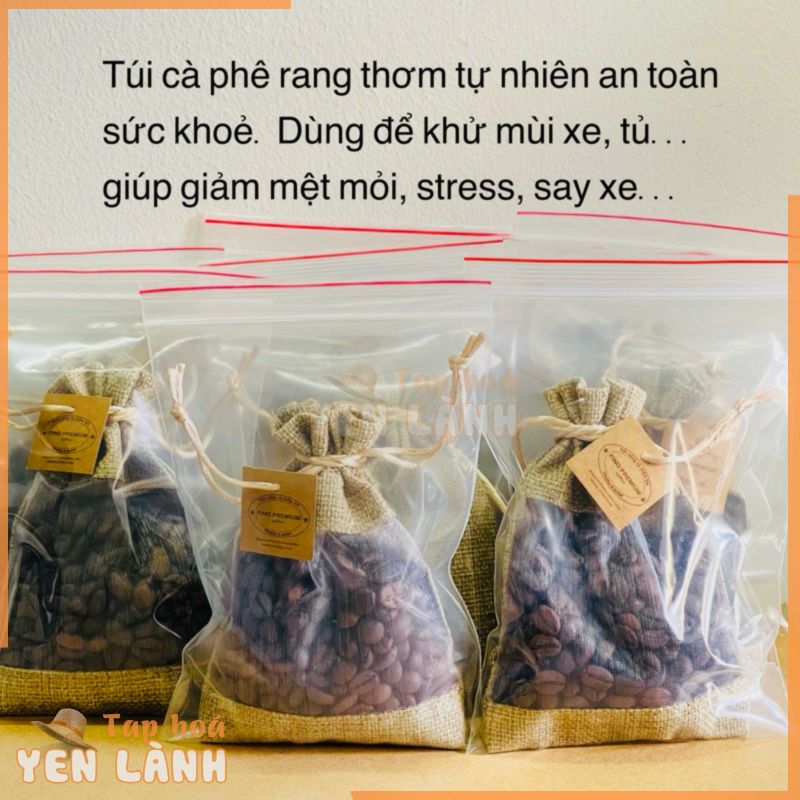 Túi thơm cà phê rang thơm tự nhiên không hóa chất.Túi thơm treo xe,tủ,giỏ,làm quà tặng…